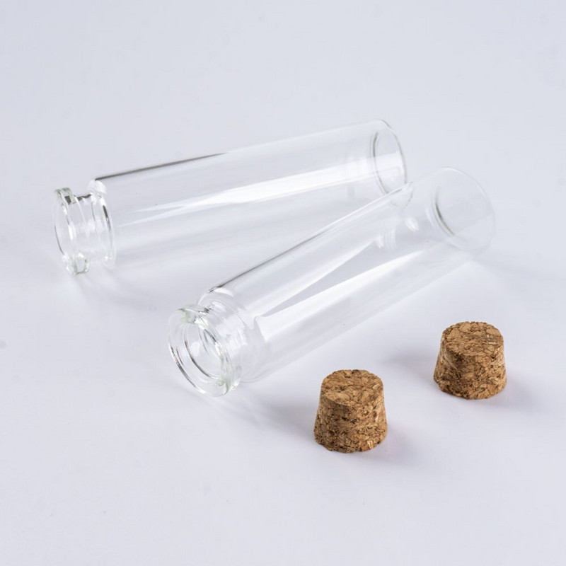 12db Mini Átlátszó Üveg Kívánság Üveg Üzenet Palack parafa dugóval Esküvői dekorációs flakon 22x80mm 20ml