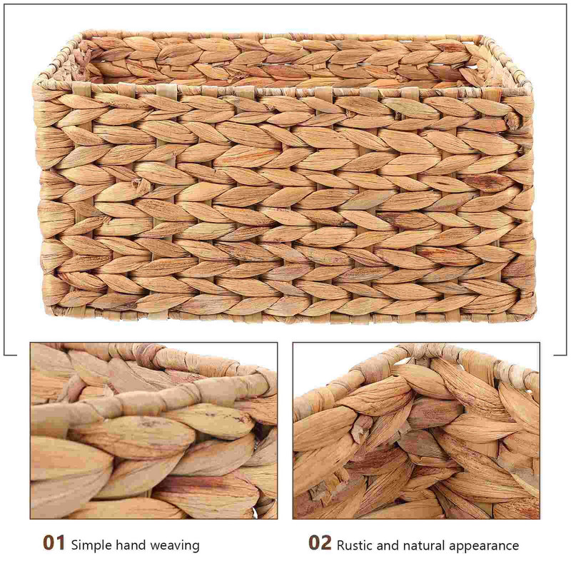 Kosár Tárolókosarak Szőtt szervezőkozmetikumok Jácint Fonott polctartó Különféle áruk Uzsonnás Gyümölcstartó Dekoratív Mosodai íróasztal