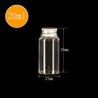 10db 7ml 12ml 20ml 25ml üvegpalack átlátszó palackok karácsonyi tároló palackok csavaros kupakkal esküvői születésnapi parti dekorációhoz