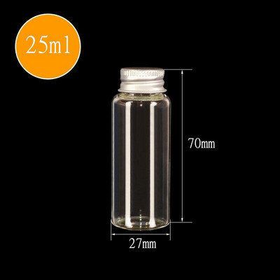 10db 7ml 12ml 20ml 25ml üvegpalack átlátszó palackok karácsonyi tároló palackok csavaros kupakkal esküvői születésnapi parti dekorációhoz