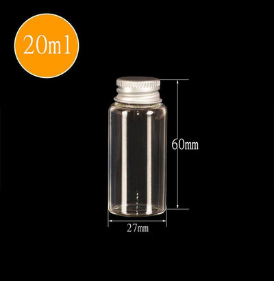 10db 7ml 12ml 20ml 25ml üvegpalack átlátszó palackok karácsonyi tároló palackok csavaros kupakkal esküvői születésnapi parti dekorációhoz