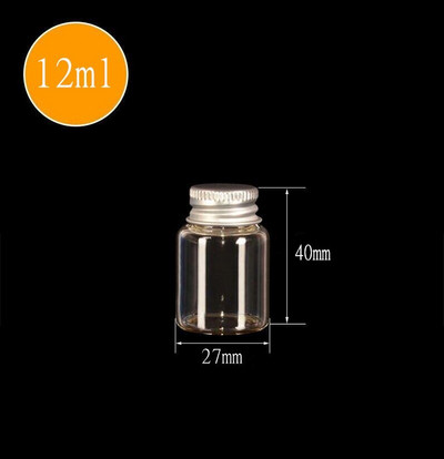 10db 7ml 12ml 20ml 25ml üvegpalack átlátszó palackok karácsonyi tároló palackok csavaros kupakkal esküvői születésnapi parti dekorációhoz