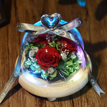 10*8cm Heart Top Glass Dome Vase Home Deocration Βάση κορμού με τρία πόδια Διαφανές κάλυμμα Wedding Live Prop DIY δώρο γενεθλίων