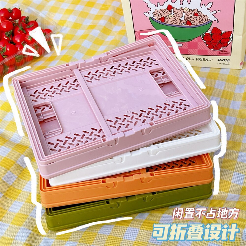 Cos de picnic in aer liber pliabil ins supermarket cos de cumparaturi iesire de primavara cos japonez cu legume cos portabil pentru cumparaturi