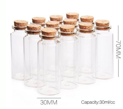 5db 10-60 ml-es üvegpalackok sodródó palackok fiola kívánságüvegek parafa dugóval esküvői születésnapi partihoz barkácsolás kézműves üvegek