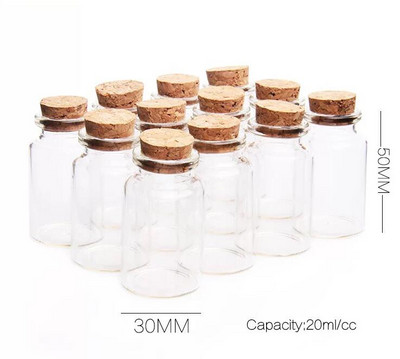 5db 10-60 ml-es üvegpalackok sodródó palackok fiola kívánságüvegek parafa dugóval esküvői születésnapi partihoz barkácsolás kézműves üvegek