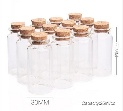 5db 10-60 ml-es üvegpalackok sodródó palackok fiola kívánságüvegek parafa dugóval esküvői születésnapi partihoz barkácsolás kézműves üvegek