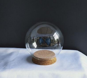 2 rinkiniai / pakuotė Skersmuo = 7 cm 8,5 cm Mažo dydžio kamštinio pagrindo stiklo kupolas Draugo dovana Kūrybinis viršelis Namų vestuvių dekoravimas