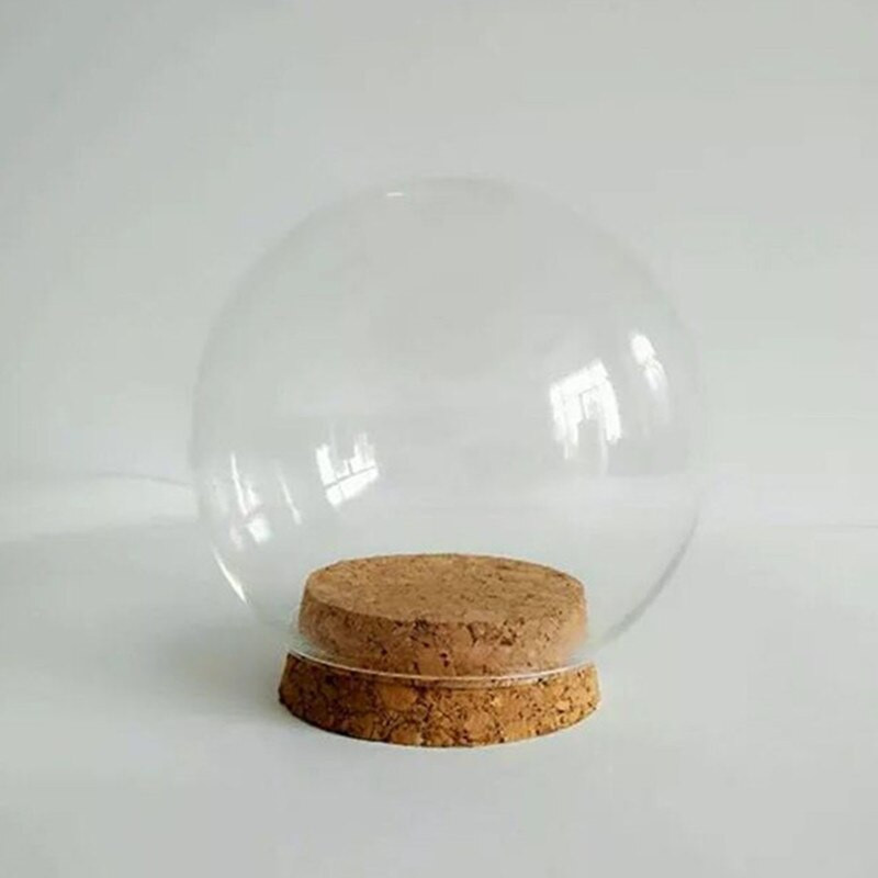 2 rinkiniai / pakuotė Skersmuo = 7 cm 8,5 cm Mažo dydžio kamštinio pagrindo stiklo kupolas Draugo dovana Kūrybinis viršelis Namų vestuvių dekoravimas