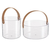 Clear Ice Bucket Φορητά μπολ σερβιρίσματος φρούτων για σνακ Συλλογή αποθήκευσης μπολ Τέλειο για κρασιά σαμπάνια ή μπύρα