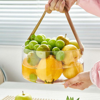 Прозрачна кофа за лед Преносими купи за сервиране на плодове за закуски Купа за събиране Органайзер за съхранение Перфектен за вино, шампанско или бира