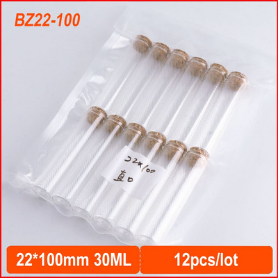 30 ml-es üres palack parafa dugóval Mini barkácsolás átlátszó tároló üvegpalack dekoratív kívánságüveg 22*100mm