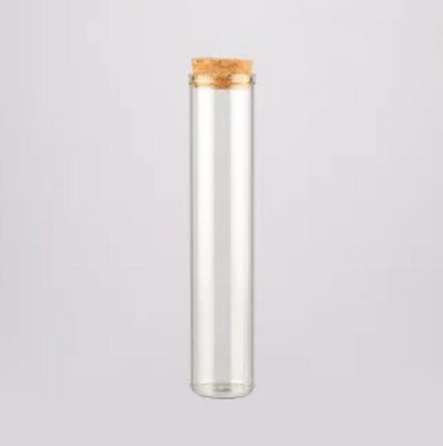 5db 40ml 50ml 60ml 80ml átlátszó tubus üvegpalack üres tégelyek parafa dugós fiola Esküvői lakberendezési barkácsolás kívánság üvegek