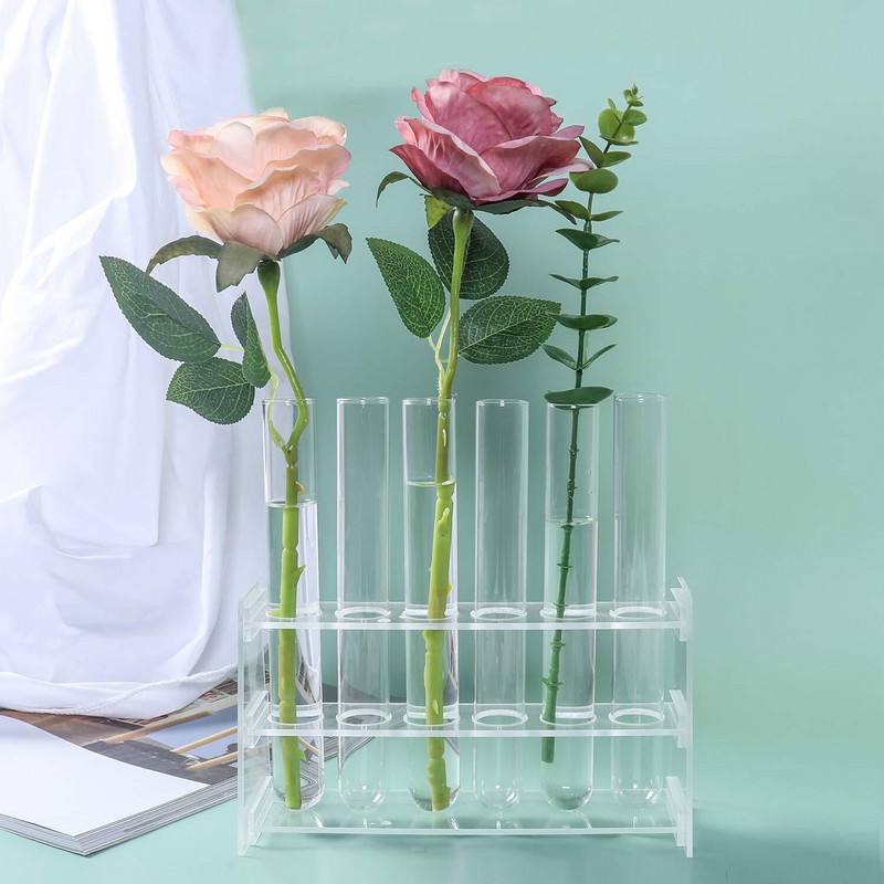 5db 40ml 50ml 60ml 80ml átlátszó tubus üvegpalack üres tégelyek parafa dugós fiola Esküvői lakberendezési barkácsolás kívánság üvegek