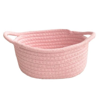 Pamut kötél tároló kosár Szőtt baba mosodai kosarak pelenkázójáték otthoni dekorációhoz
