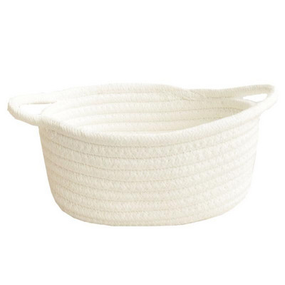 Pamut kötél tároló kosár Szőtt baba mosodai kosarak pelenkázójáték otthoni dekorációhoz