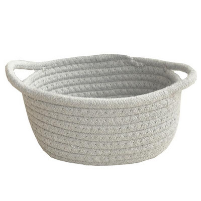 Pamut kötél tároló kosár Szőtt baba mosodai kosarak pelenkázójáték otthoni dekorációhoz