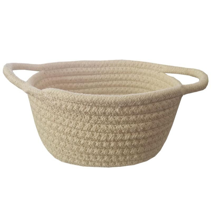 Pamut kötél tároló kosár Szőtt baba mosodai kosarak pelenkázójáték otthoni dekorációhoz