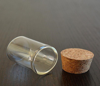 20 τμχ 29*27mm 29*29mm Mini Empty Glass Clear Bottles with Cork Stopper Nail βάζα Γυάλινα φιαλίδια Βάζα Μπουκάλια αποθήκευσης Βάζα δοκιμαστικού σωλήνα