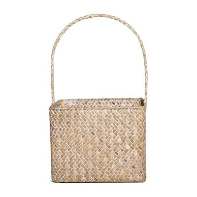 Ins stílusú tengerifű kosár kézzel készített szőtt növényi kosarak különféle virágcserepek díszítésére, háztartási tárolóedényekre