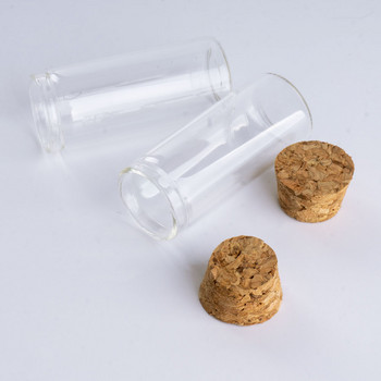 12τμχ Mini Glass Bottle 22*50mm 10ml Vial Cork Crafts Empty Can Container Διαφανές DIY Glass Mini Bottle