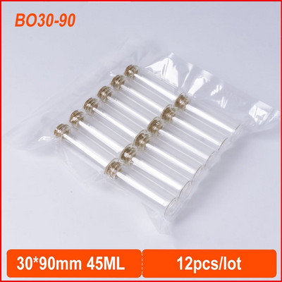 12 db 45 ml-es 30*90 mm-es kis üvegpalack dugós dugóval fűszer mini palackok tartály barkács üvegek üvegek tároló palackok