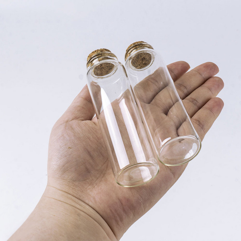 12 db 45 ml-es 30*90 mm-es kis üvegpalack dugós dugóval fűszer mini palackok tartály barkács üvegek üvegek tároló palackok