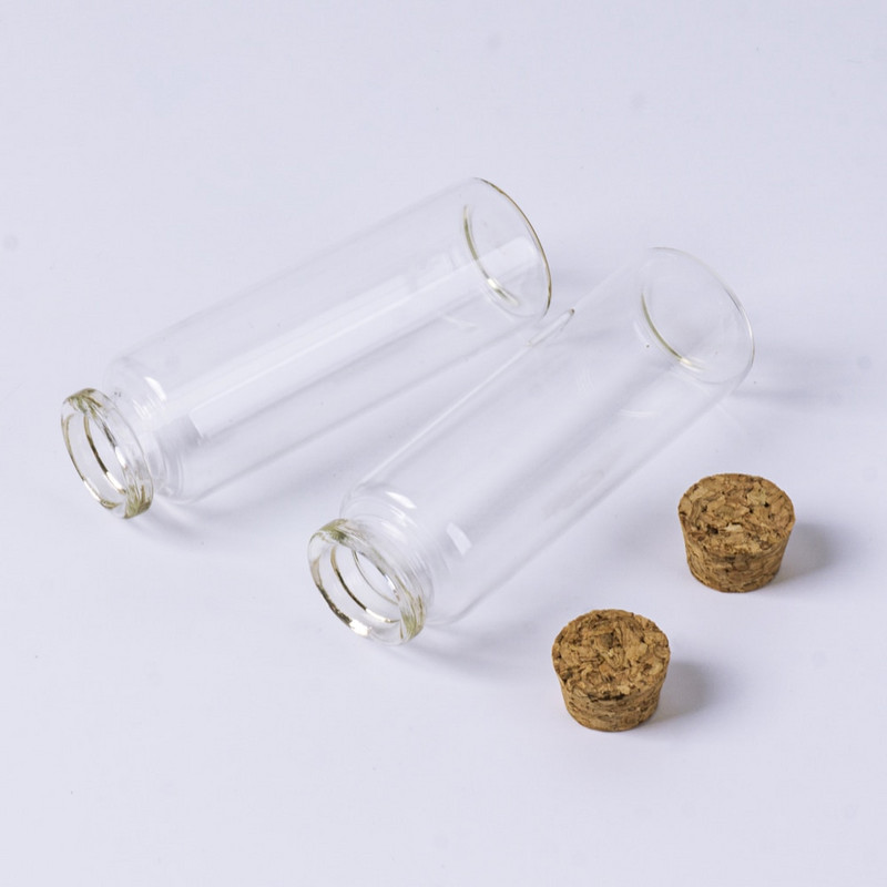 12 db 45 ml-es 30*90 mm-es kis üvegpalack dugós dugóval fűszer mini palackok tartály barkács üvegek üvegek tároló palackok