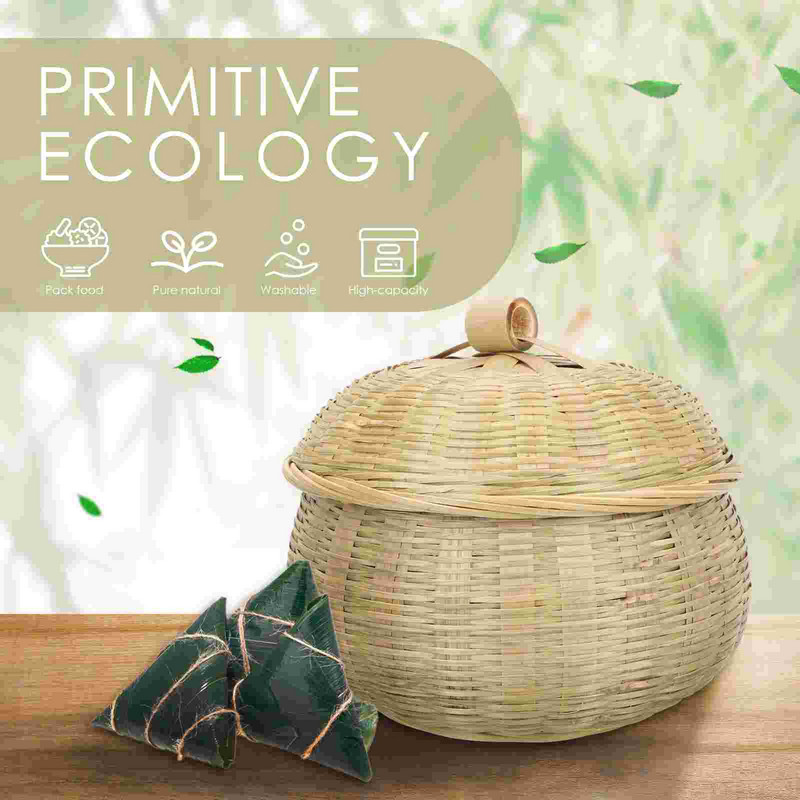 Krepšelis Sandėliavimo krepšeliai Austi kiaušinių rotango dangtelis Pinti vaisiai Duonos piknikas Jūros žolių padėklas Dekoratyvinis gluosnio apvalus dangtelis šviežias dubuo