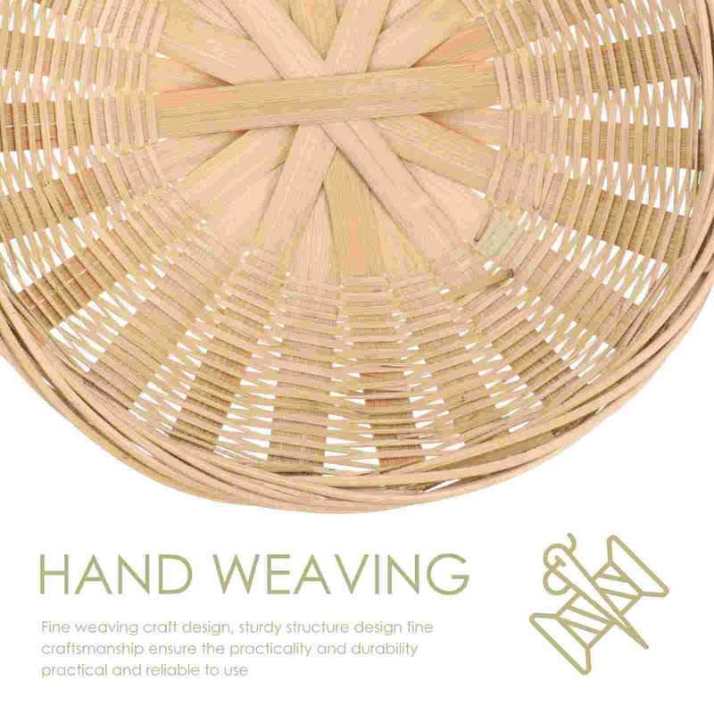 Krepšelis Sandėliavimo krepšeliai Austi kiaušinių rotango dangtelis Pinti vaisiai Duonos piknikas Jūros žolių padėklas Dekoratyvinis gluosnio apvalus dangtelis šviežias dubuo