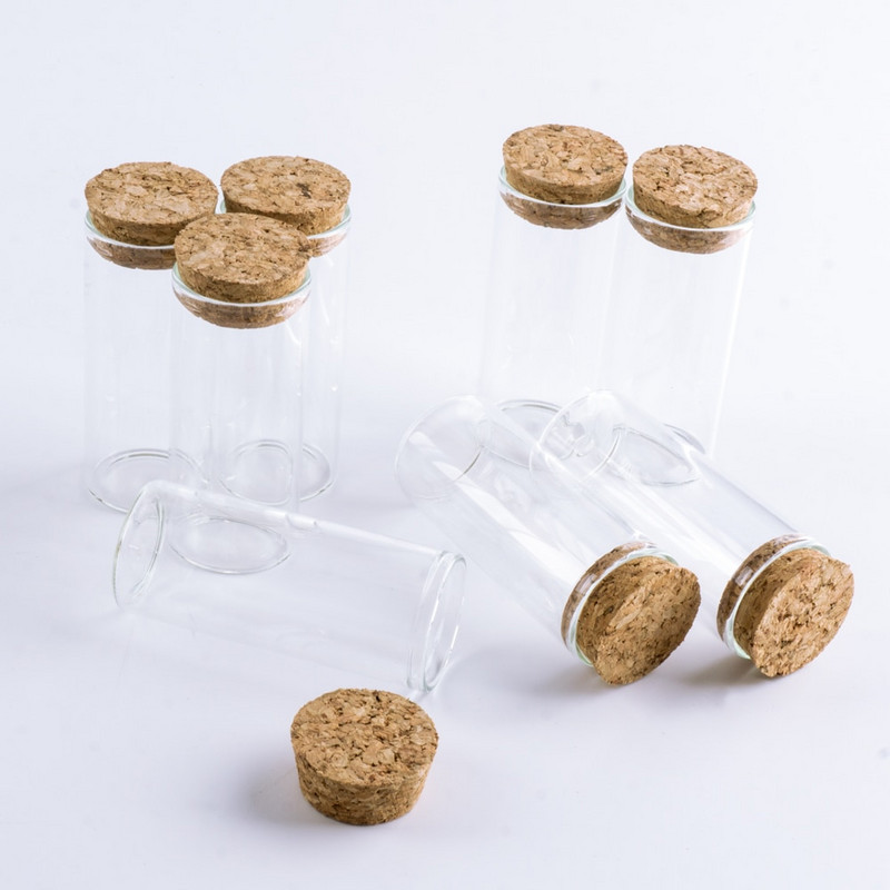 30 ml 30 * 70 mm laikymo stiklinis buteliukas su kamščiais Maži skaidrūs stikliniai buteliai „pasidaryk pats“ palinkėjimas vestuvių dekoravimo buteliukas