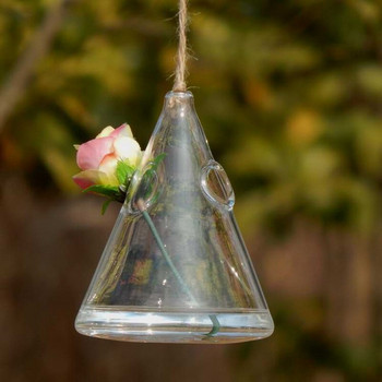 Малък размер без висяща скакателна става Стъклена терариумна ваза Декорация на дома Ръчно изработена висулка Сватбена опора Хидропонна бутилка за цветя