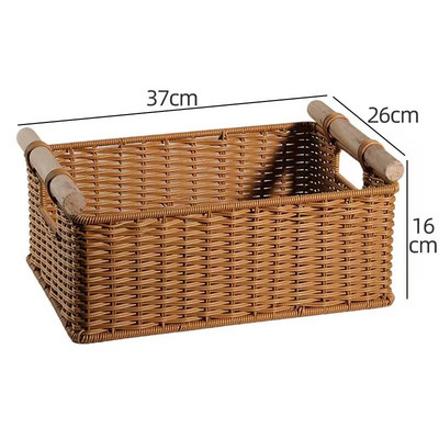 Настолна плетена кошница за съхранение Вградени дръжки Кошници за съхранение на играчки за разни предмети Кошница за довършителни работи Кошница за баня Консумативи за баня