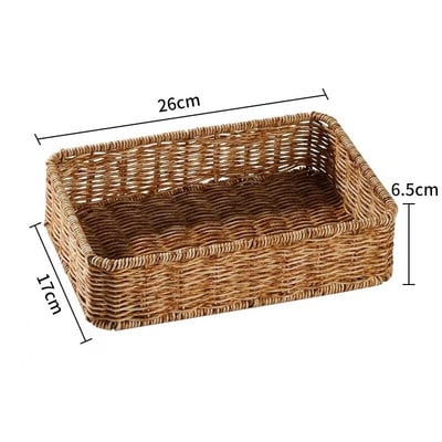 Настолна плетена кошница за съхранение Вградени дръжки Кошници за съхранение на играчки за разни предмети Кошница за довършителни работи Кошница за баня Консумативи за баня