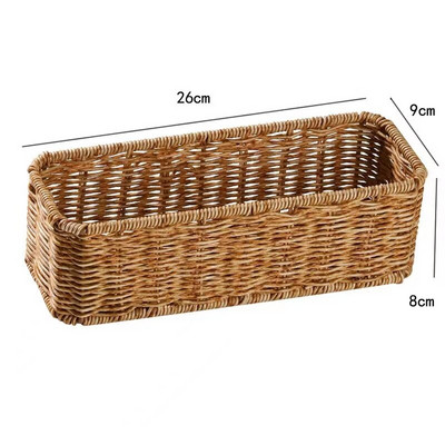 Настолна плетена кошница за съхранение Вградени дръжки Кошници за съхранение на играчки за разни предмети Кошница за довършителни работи Кошница за баня Консумативи за баня