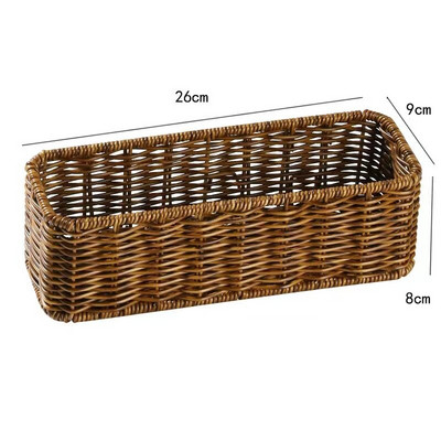 Настолна плетена кошница за съхранение Вградени дръжки Кошници за съхранение на играчки за разни предмети Кошница за довършителни работи Кошница за баня Консумативи за баня