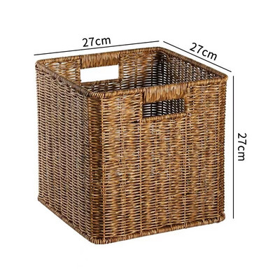 Настолна плетена кошница за съхранение Вградени дръжки Кошници за съхранение на играчки за разни предмети Кошница за довършителни работи Кошница за баня Консумативи за баня