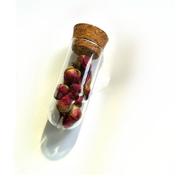 Безплатна доставка 3,7*6 см мини размер Коркова основа Стъклен купол Бутилка за съхранение на сухи цветя Направи си сам тръбна ваза Подарък за приятел