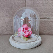 10 * 12 cm-es kis méretű átlátszó üvegkupola váza lakberendezési kreatív rönk alaptakaró DIY barát ajándék esküvői élő kellék