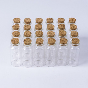 Μίνι άδεια γυάλινα μπουκάλια 30*70 mm με πώμα από φελλό DIY φιαλίδια Βάζα Μπουκάλια αποθήκευσης ​12 τεμ./παρτίδα