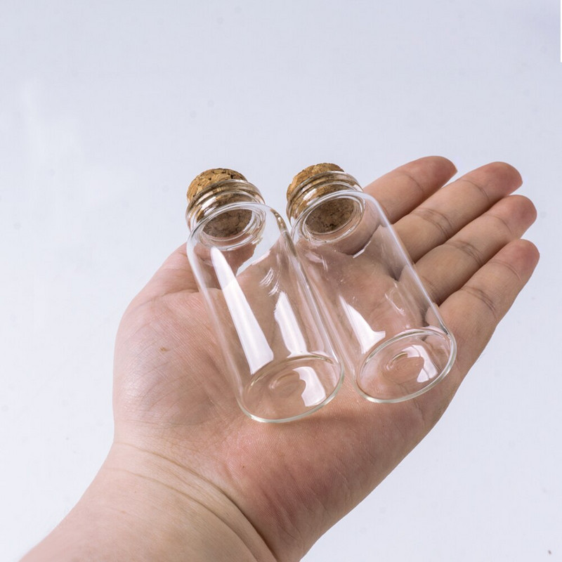 30 * 70 mm 30 ml maži tušti stikliniai buteliai su kamštiniu kamščiu, pasidaryk pats, buteliukai, stiklainiai, laikymo buteliai ​12 vnt / partija