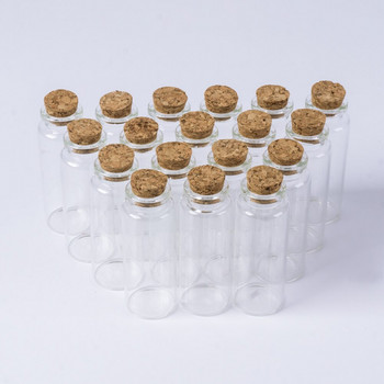 30*80 мм 40 мл прозрачни празни стъклени бутилки с коркова запушалка Флакони Буркани Съхранение на материали Малък контейнер за бутилки 12 бр.