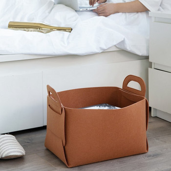 Филцова сгъваема кошница за съхранение на различни дрехи