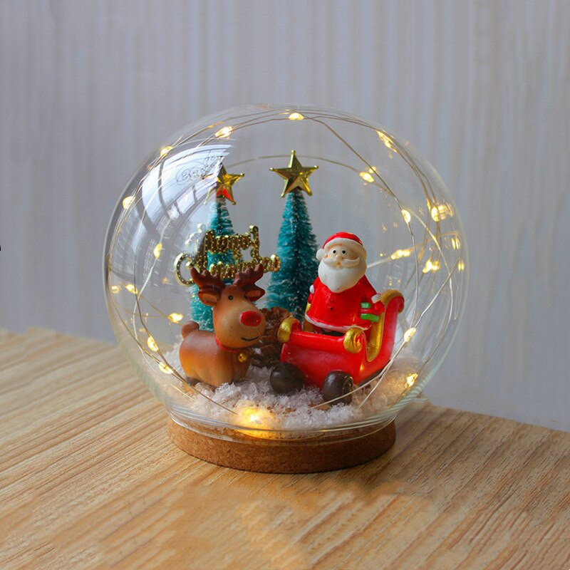 Promjer=13 cm Srednja veličina Okrugla staklena kupolasta vaza Dekoracija doma Pluteno postolje Prozirna navlaka DIY prijateljski poklon Rekvizit za vjenčanje