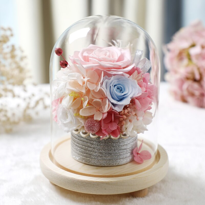 10 * 21 cm vidutinio dydžio skaidrios stiklinės kupolo vazos namų dekoravimas trijų kojų rąsto pagrindo dangteliu dovana vestuvėms gyvai