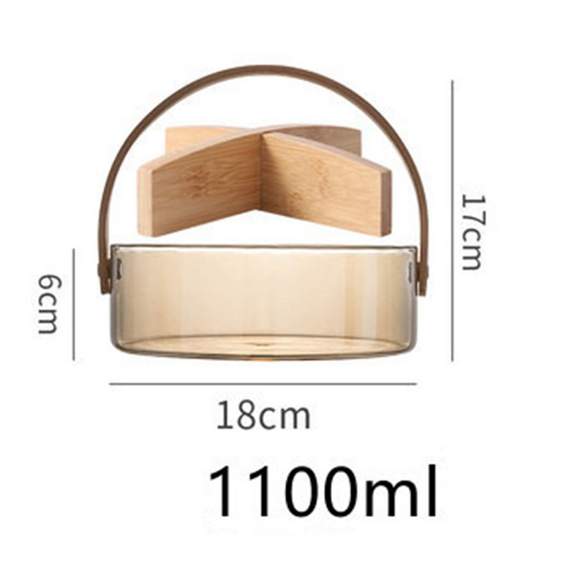 Skaidraus stiklo serviravimo padėklas su apvalia rankena saldainių laikymo pyragaičiai vaisiai dovanų krepšelis maisto organizatorius Virtuvės reikmenys namų dekoravimui