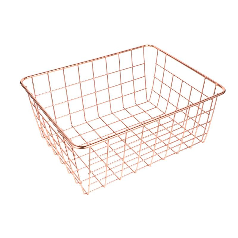 Metalinis laikymo krepšelis Geležinis stalinis tvarkyklės stovas makiažo failas kosmetinė lentyna Biuro smulkmenos Stalčių stalas Dėžės Tinklelis 28x22x12cm