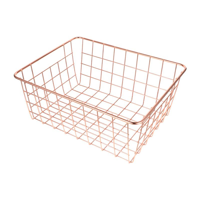 Metalinis laikymo krepšelis Geležinis stalinis tvarkyklės stovas makiažo failas kosmetinė lentyna Biuro smulkmenos Stalčių stalas Dėžės Tinklelis 28x22x12cm