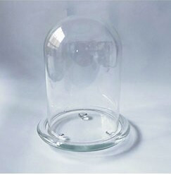 2 rinkiniai / pakuotė 7 * 12 cm mažo dydžio, skirtingo neprivaloma pagrindo stiklo kupolo vaza Namų dekoravimui permatomas dangtelis „pasidaryk pats“ draugo palankumo dovana