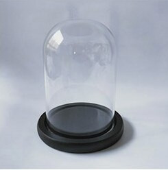 2 rinkiniai / pakuotė 7 * 12 cm mažo dydžio, skirtingo neprivaloma pagrindo stiklo kupolo vaza Namų dekoravimui permatomas dangtelis „pasidaryk pats“ draugo palankumo dovana